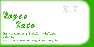 mozes kato business card